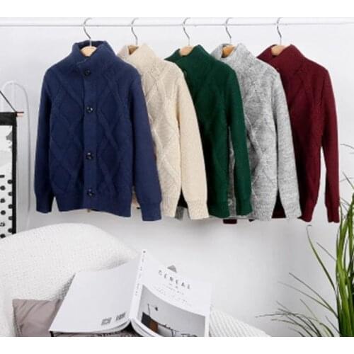 New autumn and winter childrens clothing boys cardigan jacket sweater girls cotton sweater coat childrens clothing buttons