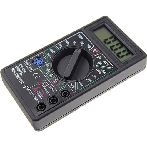 Professional DT832 Digital Multimeter LCD DC AC Voltmeter Ammeter Ohm Tester 50LB