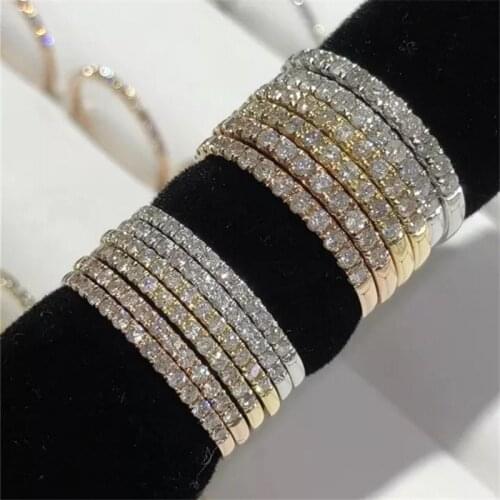 Simple Rings For Women 100% S925 sterling-silver-jewelry Diamant Luxury Fine Jewelry Bridal Wedding Accessories