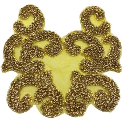 Many color Fashion Diamond Rhinestone Applique Patch iron on For Wedding Gown Bridal Sash Evening Wear