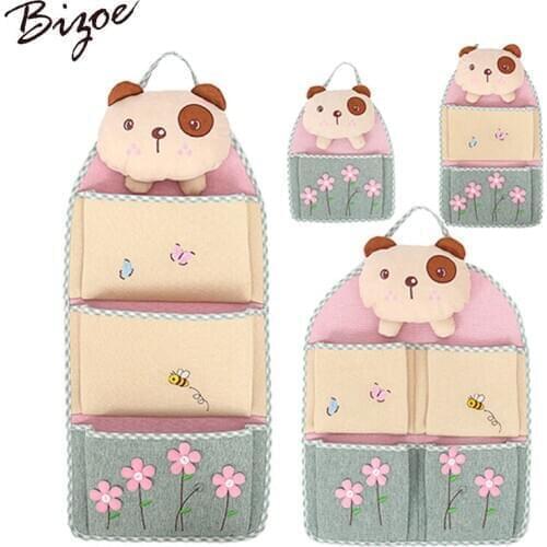3D Bear Multicolored Cloth Hanging Storage Bag Hanging Organizer Bag More Save Space And Beauty House