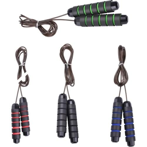 Jump Rope Tangle-Free Rapid Speed Jumping Rope Cable with Ball Bearings Steel Skipping Rope Gym Fitness Home Exercise Slim Body