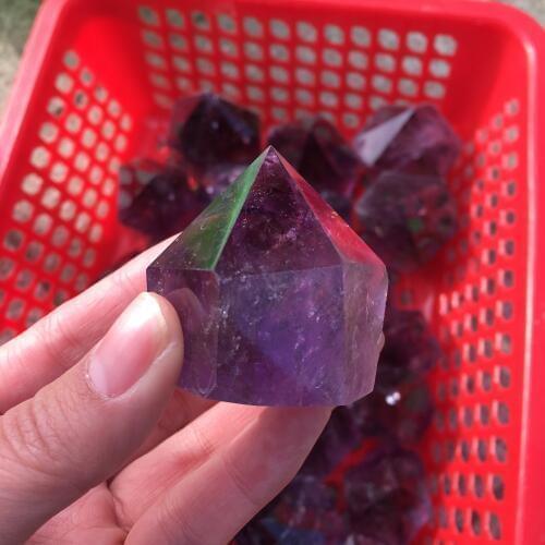 TOP!!! 80g Rare Unique skeletal AMETHYST QUARTZ crystal point