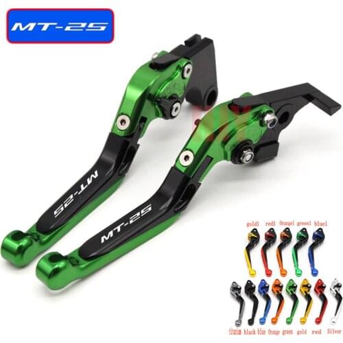 LOGO MT-25 For YAMAHA MT-25 MT25 MT 25 2015 2016 Motorcycle Accessories Folding Extendable Brake Clutch Levers