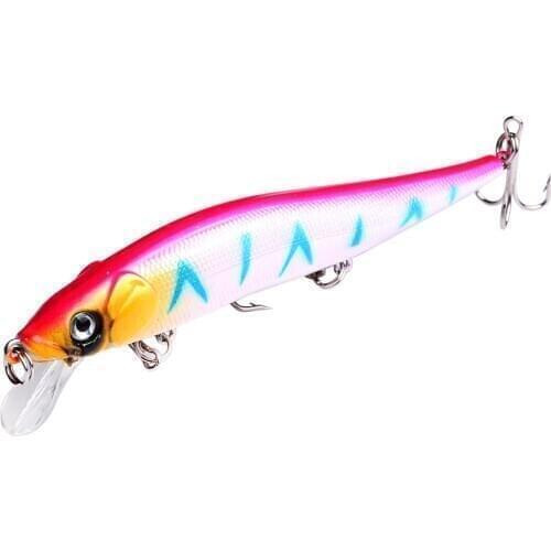 YUZI 11.5cm 13g Bent Minow Fishing Lure Hard Plastic Artificial Lures 3D Fish Eye Swim Bait Crankbait Fake Baits Factory Price