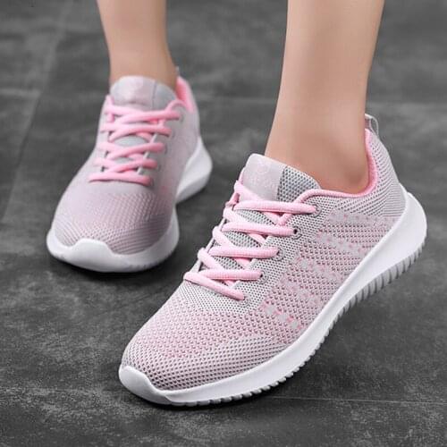Women Shoes Sport Footwear Outdoor Women Running Shoes Brand Athletic Sneakers Lace-up Gray Gym Shoes Comfortable Casual Flats