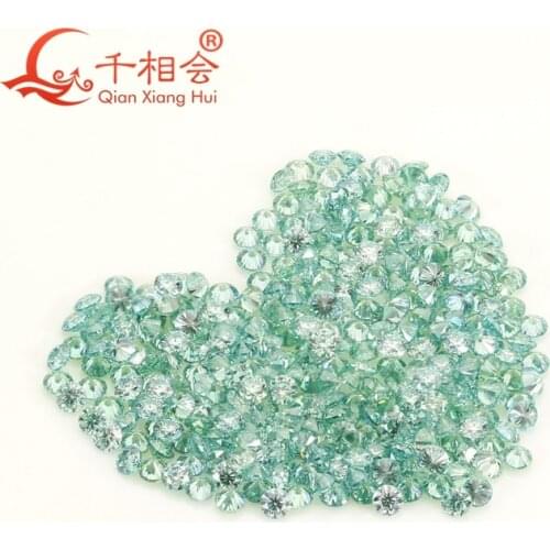 0.5CT per bag blue color 0.9mm to 2.9mm small size synthetic moissanite round shape loose stone