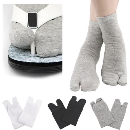 1 Pair Women/Men Unisex Japanese Unisex Kimono Flip Flop Sandal Split Sock Two Fingers Walking Sports Socks