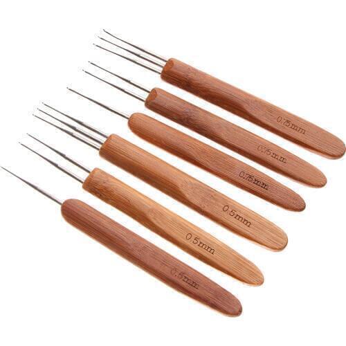 1pc Dreadlock Needle Tool For Braid Craft Smooth Touch Steel Dreadlock Hooks Double Triple Needles 0.5Mm 0.75Mm