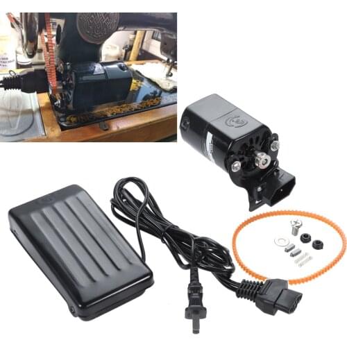 220V 0.9A 180W Metal&Plastic Replacement Motor Foot Pedal Belt Screw Kit 10000R/Min for Traditional Old Household Sewing Machine