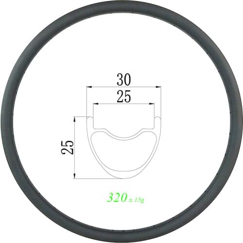 320g 29er MTB XC SL 30mm tubeless carbon rim 25mm deep 24 28 32 Holes 29in clincher hookless wheel 24H 28H 32H UD matte glossy