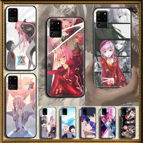 Anime DARLING in the FRANXX Phone case For Samsung Galaxy Note 4 8 9 10 20 S8 S9 S10 S10E S20 Plus UITRA Ultra black pretty