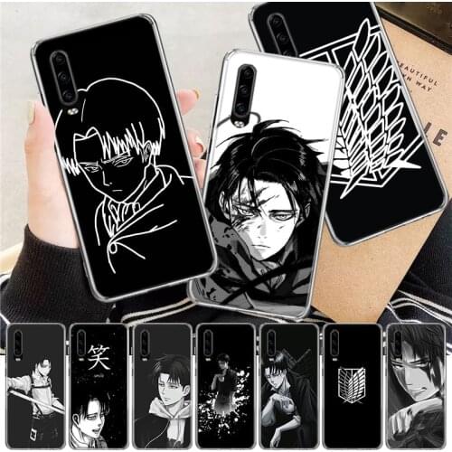 Hot Anime Attack On Titan Black Soft Cover Phone Case For Huawei P30 P20 P10 P40 Mate 30 20 10 Pro Lite P Smart Z Plus + Customi