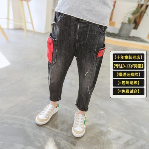 New Spring Kids Pants Girls Boy Jeans Thick Children Jeans for Boys Kids Baby Jeans Denim Pants Toddler Teenage Boys Clothing