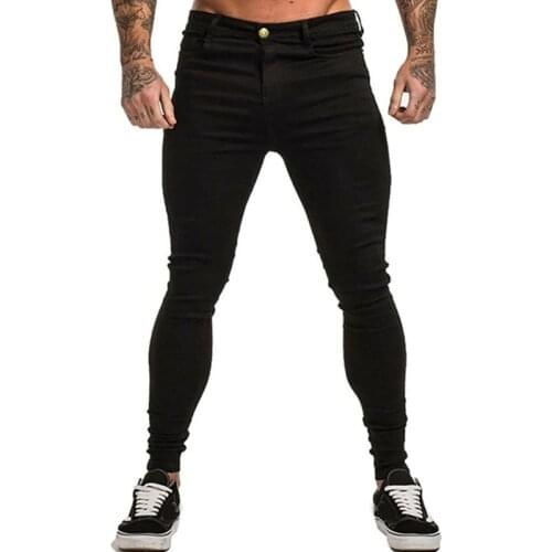 Mens Hot style Skinny Jeans Men Black Casual Streetwear Jogger Pants Mens Jeans High Street Slim Fit Man Fashion Denim Trousers