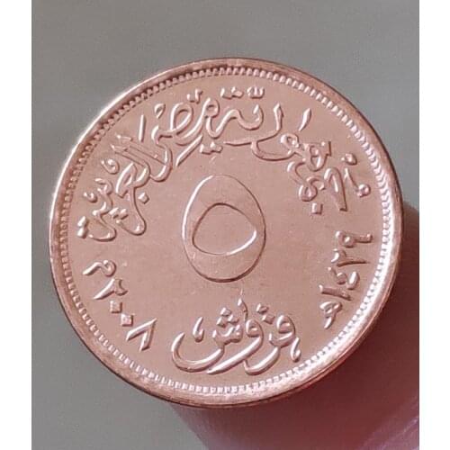 Egypt 5 Piastre 18mm Africa Coins Old Original Infrequent Coin Commemorative Edition 100% Real Random Year