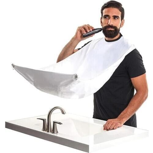 New Male Beard Shaving Apron Care Clean Hair Adult Bibs Shaver Holder Bathroom Organizer Gift for Man