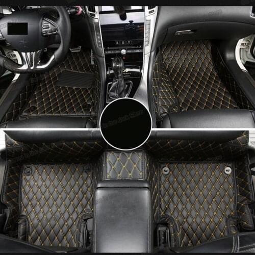 Leather car floor mats for infiniti qx50 qx55 2018 2019 2020 2021 2022 interior accessory carpet auto cover key seat styling