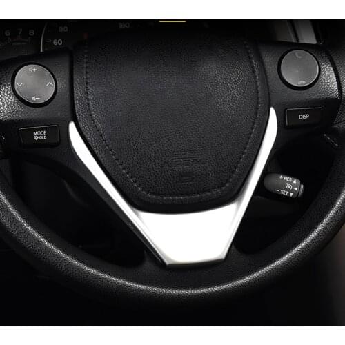 Fit For Toyota Corolla 2014 2015 16 17 2018 ABS Matte Inner Steering Wheel Decoration Cover Trim Stiker Car styling Accessories