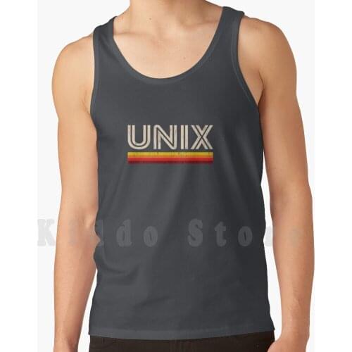 Unix tank tops vest 100% Cotton Unix Linux Bsd Freebsd Tux Penguin Operating System Nerd Geek Computer Pc Irix Openbsd