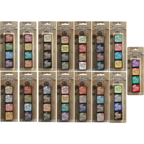 Ranger Tim Holtz Distress Ink Mini Old Color Retro Stamp Pad Ink Pad 64 Colors School office supplies