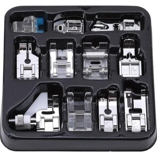 11 PCS Sewing Machine Presser Foot Set Domestic Sewing Machine Presser Foot Braiding Sewing Knitting Foot Parts Accessories