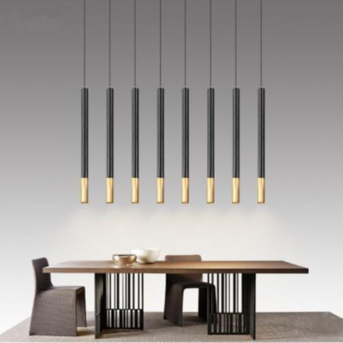 Nordic minimalist modern bar front bar restaurant restaurant creative single head cylindrical led chandelier