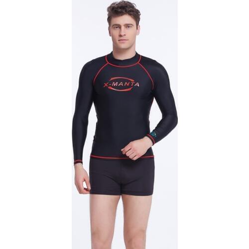 2016 New High Neck Rashguard Men Letter Print Rash Guard Swimwear Surf Diving Tops Man Long Sleeve Sun-Protective Sports Suit