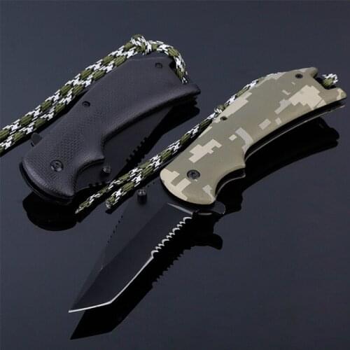 7.9" 54HRC Knives 3Cr13 blade outdoor tactical portable folding knife multi-purpose camping picnic fishing tool