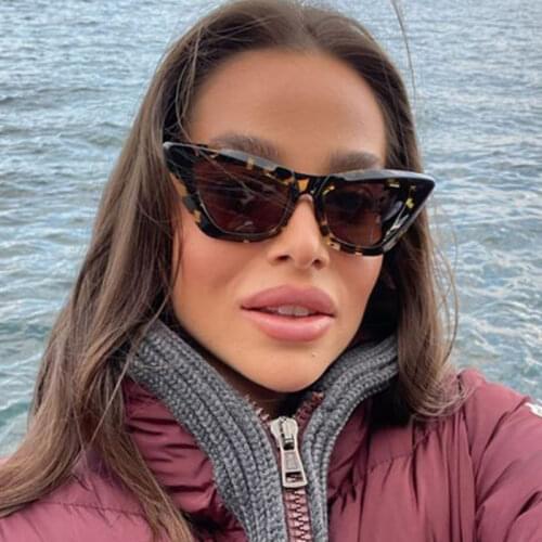 Sexy Leopard Cat Eye Sunglasses Women New Brand Designer Fashion Small Vintage Shades Sun Glasses Female Eyewear UV400