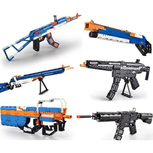 AK-47 Assault Rifles Guns Military Series Building Blocks Bricks Set Technic Model Toys Cada C81001
