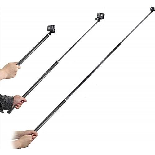 Adjustable Invisible Selfie Stick For Gopro For Insta360 Carbon Fiber Selfie Stick Rotation Handle Expansion Bracket Accessories