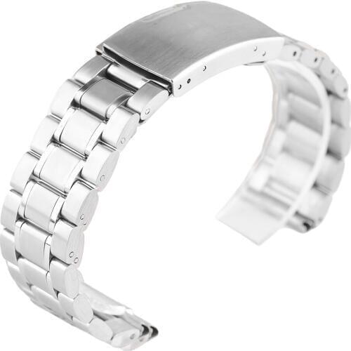 18/20/22mm Wrist Band Strap Stainless Steel Bracelet + 4 Spring Bars Silver/Black/Gold Men Women Watchband cinturino orologio