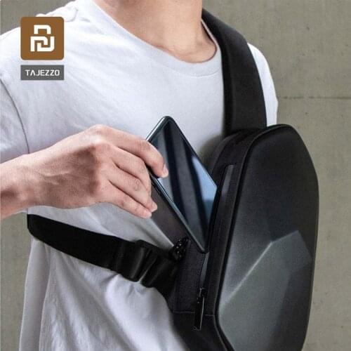 Tajezzo Polyhedron PU Backpack USB Bag Waterproof Colorful Leisure Sports Chest Pack Bags For Travel Camping From Xiaomi Youpin