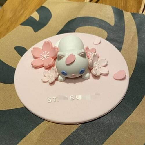 Silicone Lid Mug Milk Cup Cap For Coffee And Drop-Proof Cartoon Water Drinkware Cover Friendly 1PC