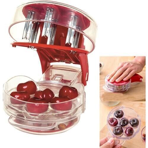 Slots Cherries Pitter Plastic Fruits Tools Cherry Seed Removers Friendly Plastic Cherry Gadgets Useful Kitchen Tools