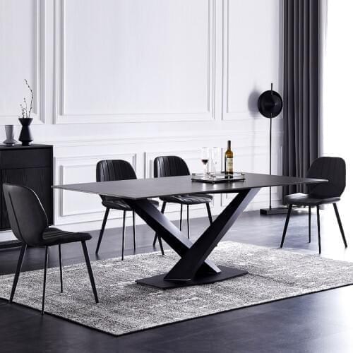 U-BEST New X-shaped Metal Feet Marble Top Retractable Dinning Table kitchen Table Furniture
