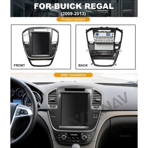 Vertical screen car radio GPS navigation car DVD player for-buick regal 2009-2013 auto multimedia player