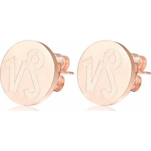 Titanium steel rose gold temperament simple earrings female ear jewelry