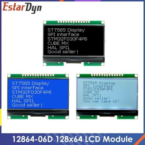 Lcd12864 12864-06D, 12864, LCD module, COG, with Chinese font, dot matrix screen, SPI interface