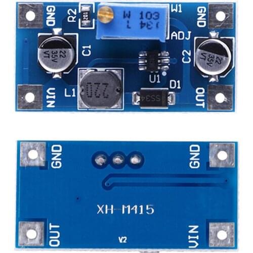 1Pcs Peak 2A DC-DC 2V-24V To 3V-28V Boost Adjustable Step Up Volt Converter Power Supply Module