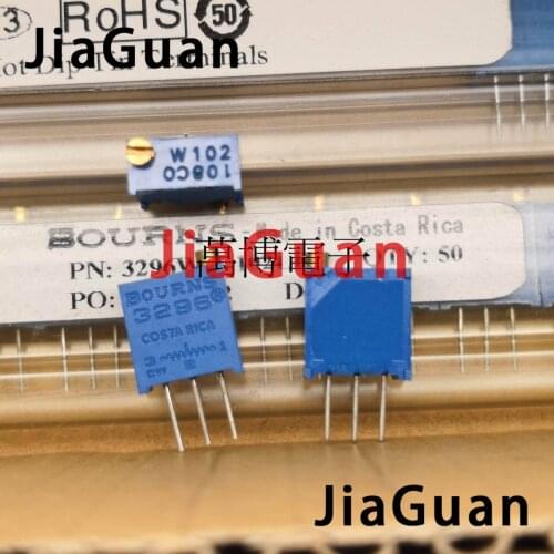10PCS NEW BOURNS 3296W-102 1K Adjustable resistance 3296W-1K Made in Costa Rica Precision adjustable 3296W 102