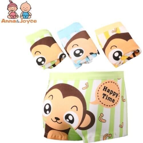 12Pc/lot Cotton Boys Boxer Kids Underpants Cute Kids Boxer Children Underwear Suit 2-10 Years