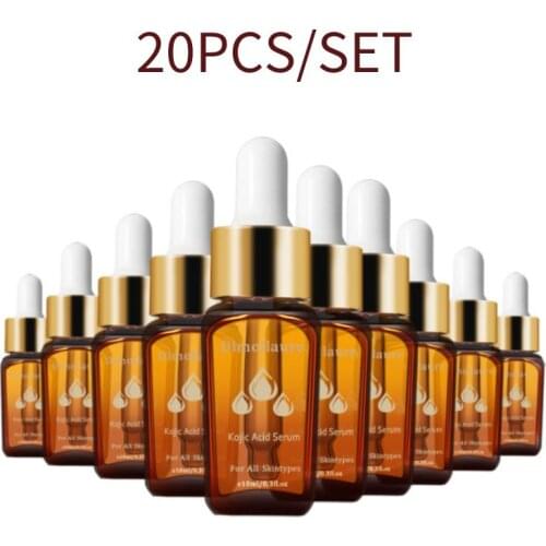 Dimollaure Kojic Acid Whitening Face Serum Lighten Spots Brightening Facial Skin Essence Fade Dark Spots Remove Freckle Speckle