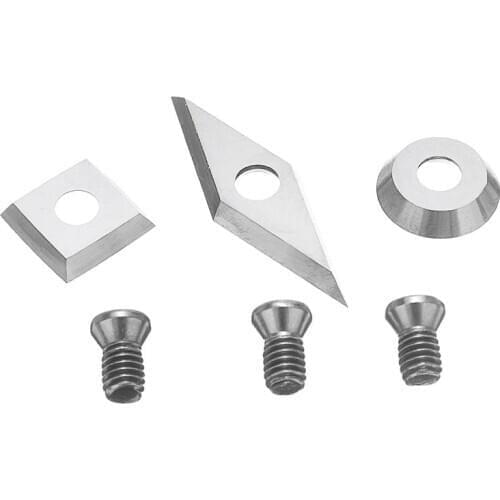 Wood Tungsten Carbide Cutter Inserts Set Replacement Cutter Wood Lathe Turning Tools Machine Accessories