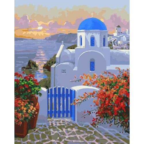 DIY Oil Painting Beautiful Love Sea Painting By Numbers Home Decor Paint Canvas Picture Hand Painted Modern Acrylic Paint