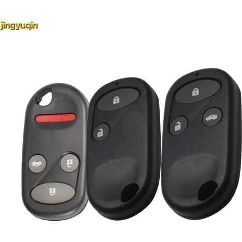 Jingyuqin 2/3/4 Button Remote Key Shell For Honda CRV Accord City Civic S2000 Odyssey HRV Insight Pilot Jazz Ridgeline Entry Fob