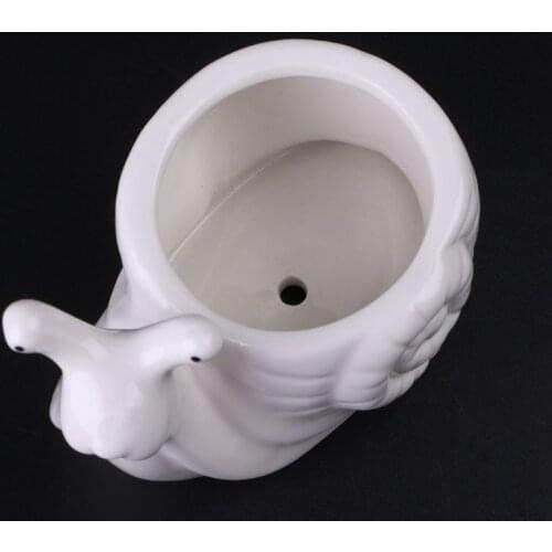 Snails Ceramic Flower Pot Succulent Plant Flowerpot Planter Desktop Home Office DIY Decor