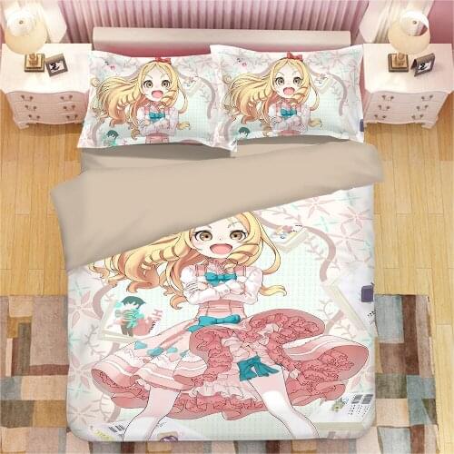 Izumi Sagiri 3D Anime Print Bedding Set Duvet Covers Pillowcases NEW Comforter Bedding Sets Bedclothes Bed Linen 08