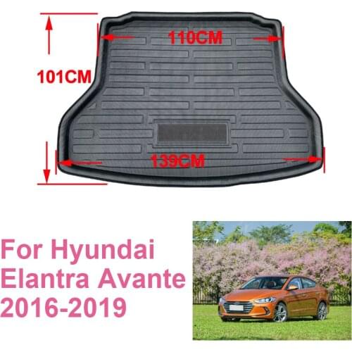 Tray Trunk Floor Carpet Mats For Elantra 2016-2019 2016 2017 2018 2019 Auto Car Rear Boot Cargo Liner Carpets Pad Mat